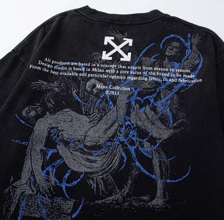 Футболка Off - White чорний  колір в розмірі L