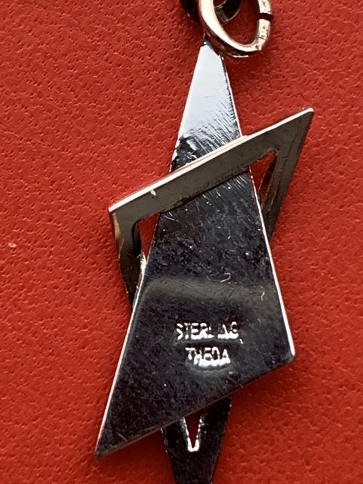 Подвеска кулон Theda  винтажная Звезда Давида из стерлингового серебра
