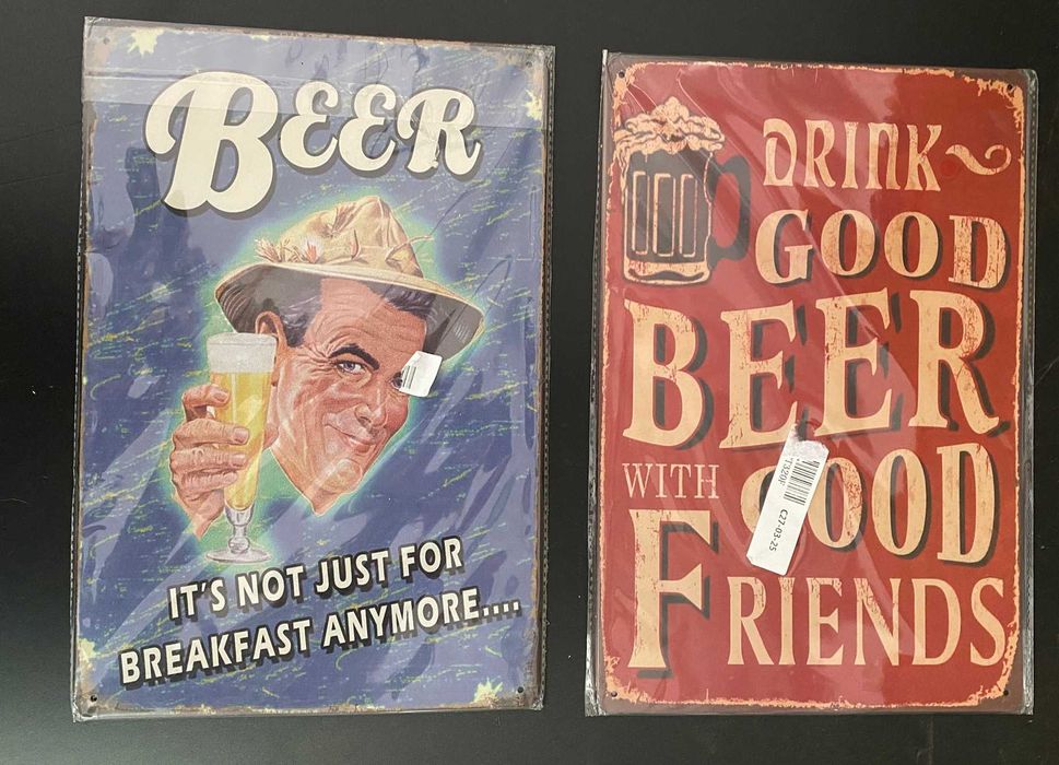 2 chapas decorativas novas, divertidas, tema cerveja