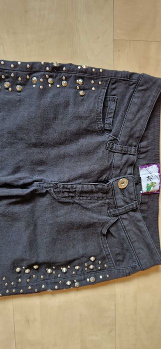 spodnie jeans z ćwiekami 34
