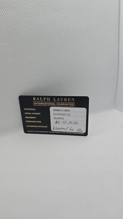 Ralph Lauren Petite Steel Stirrup Black Dial