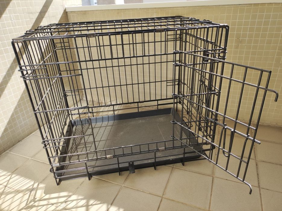 Jaula metálica dobrável para cão
