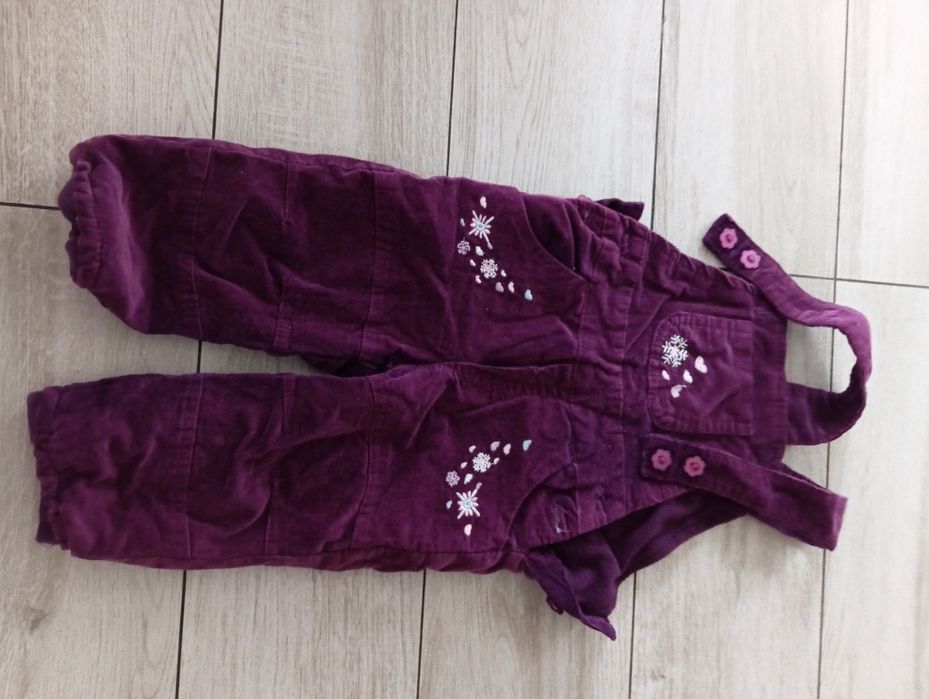 Spodnie na szelki ocieplane 80