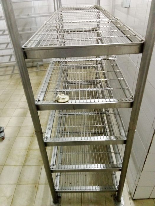 Estante inox para secagem de queijo