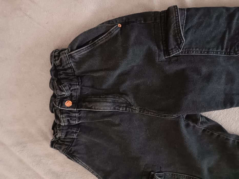 Zara spodnie dżinsowe r. XS czarne wysoki stan