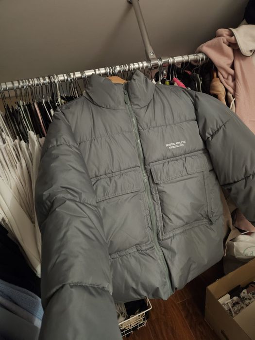 House męska zimowa kurtka puchowa puffer kolor khaki nowa z metką