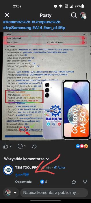 Samsung Galaxy  Ściąganie blokad Pls ,Frp,T Mobile