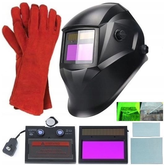 Maska Spawalnicza Przyłbica Samościemniająca Filtr True Color + Rękawi