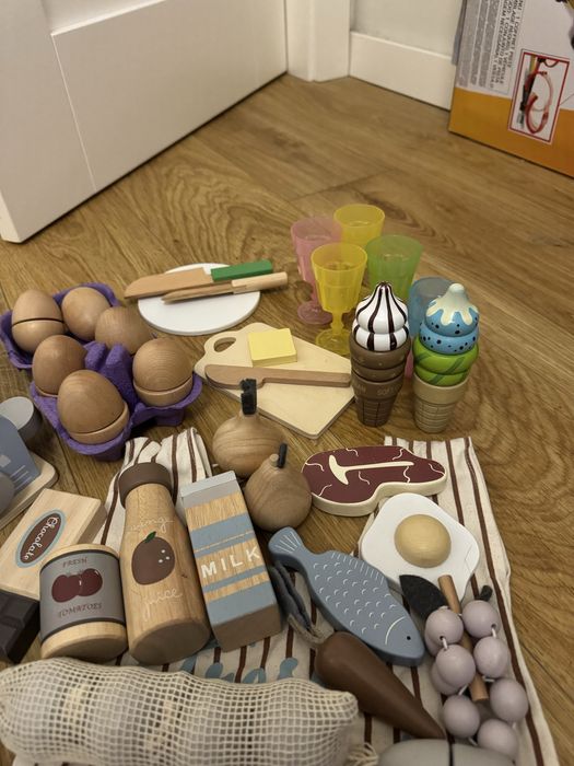 Duży zestaw zabawek do kuchni dziecięcej