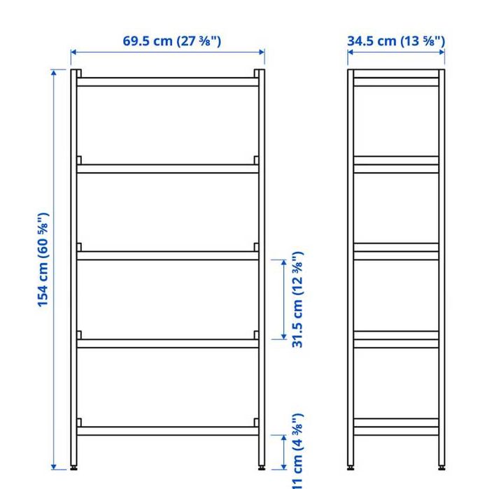Estante aberta IKEA EKENABBEN (Choupo/Branco)