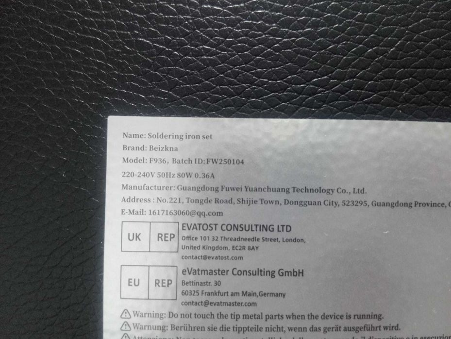 Ferro de Soldar Beizkna 80W LCD – HRC40 Select Tool – NOVO – Mod. F936