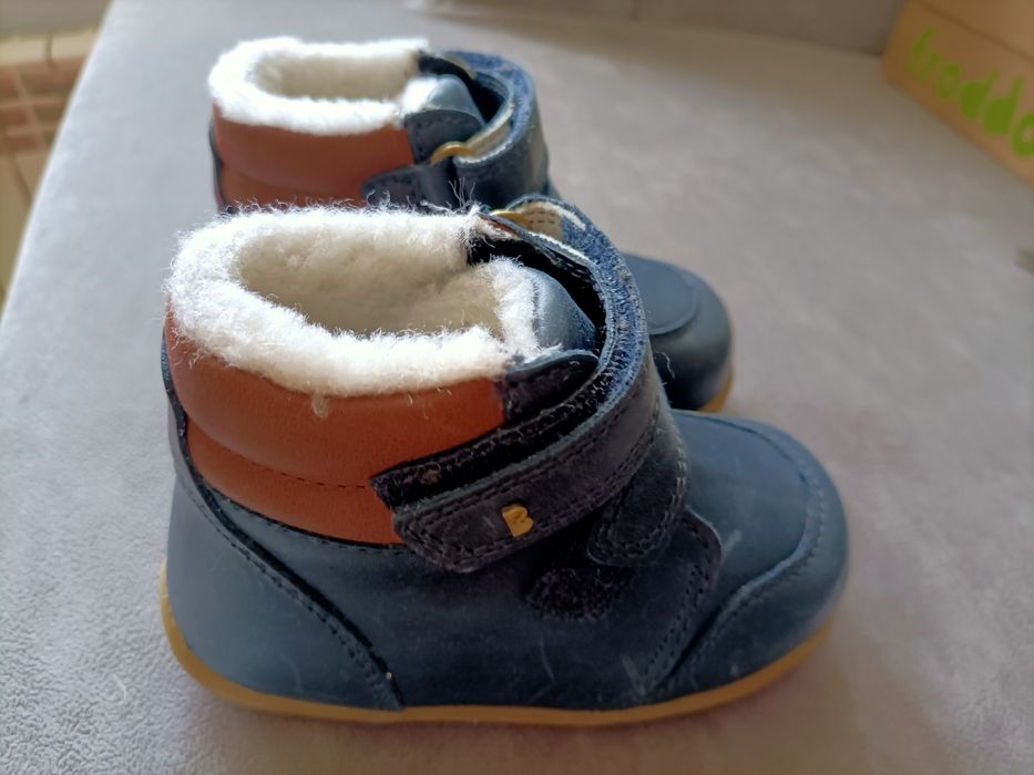 Buciki skórzane zimowe Bobux i Walk Timber Arctic Navy21 rozmiar