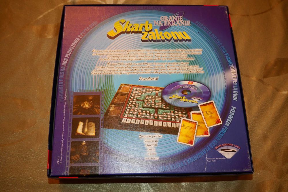 Nowa gra edukacyjna towarzyska interaktywna Skarb Zakonu DVD Trefl