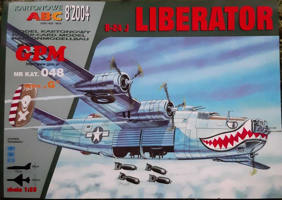 GPM 8 2004 nr.048 B-24 LIBERATOR model 1:33 modelarz