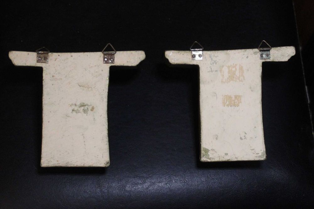 Par de mísulas decorativas douradas vintage, anos 60