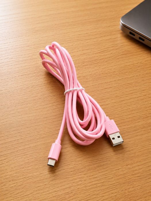 Cabo USB-A para USB-C 2 Metros – Rosa