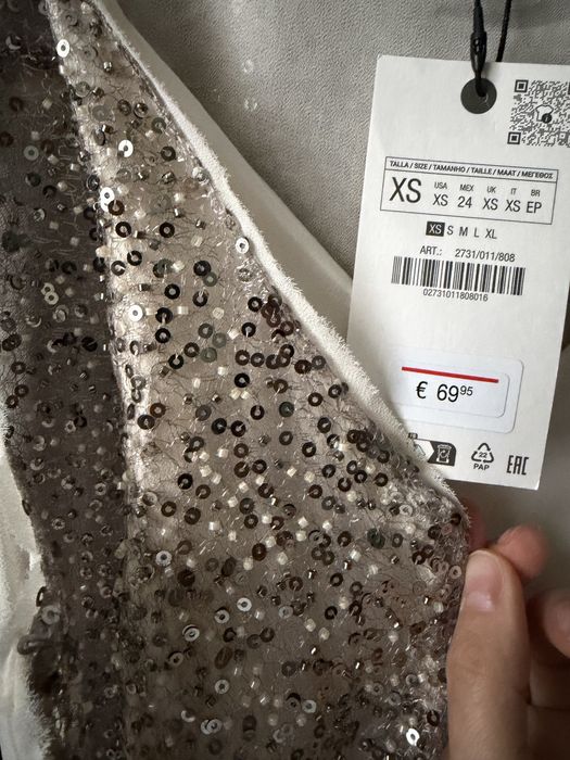 Zara сукня плаття бісер паєтки лелітки