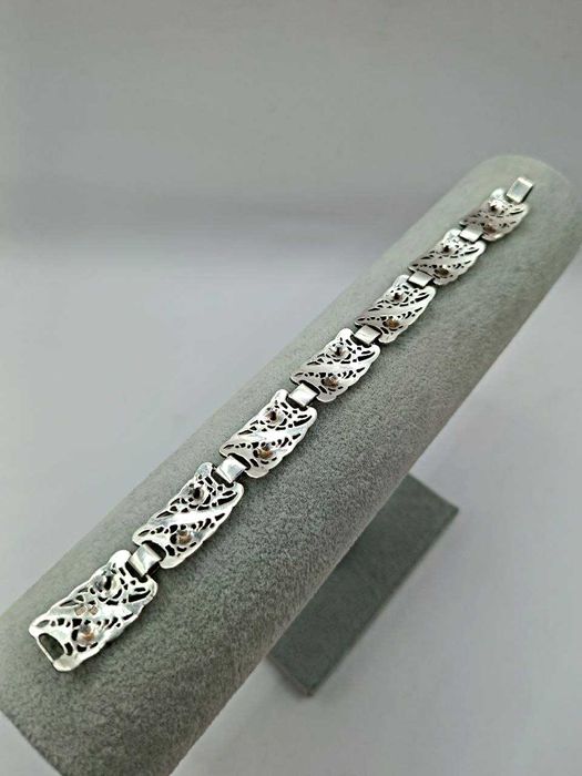 Warmet Agat  srebrna bransoletka 22,96g