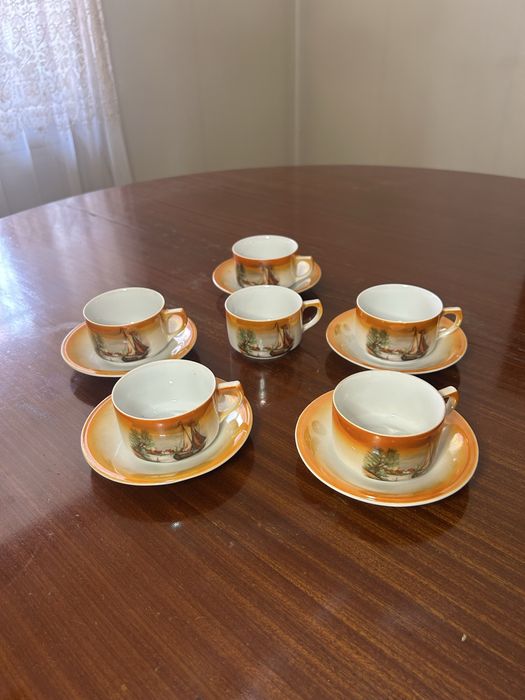 Serviço 5 chávenas de chá