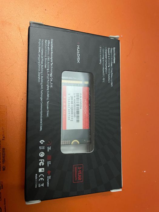 SSD Huadisk M.2 pcie 3.0 256GB
