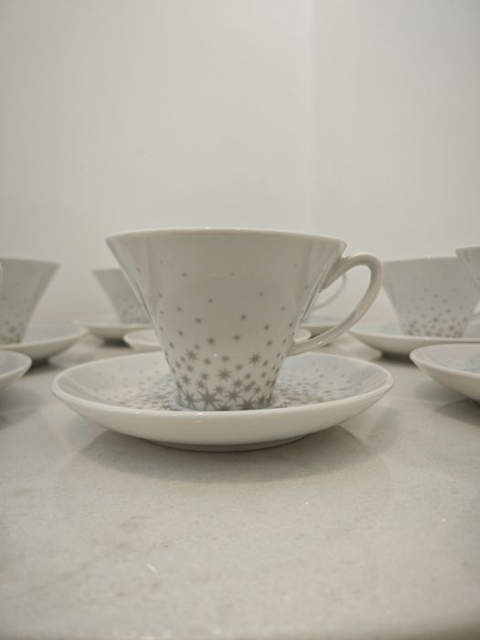 Conjunto de 8 chávenas chá SPAL porcelanas