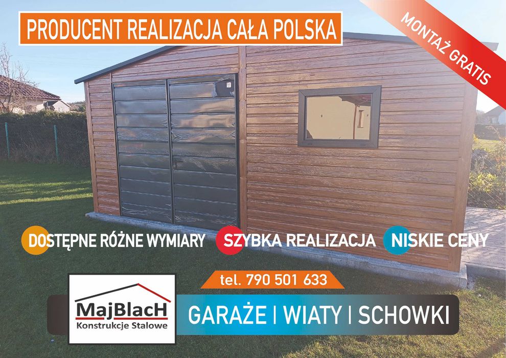 Garaż Blaszany-PRODUCENT - Zaprojektuj  SWÓJ GARAŻ Z NAMI  – Maj-Blach