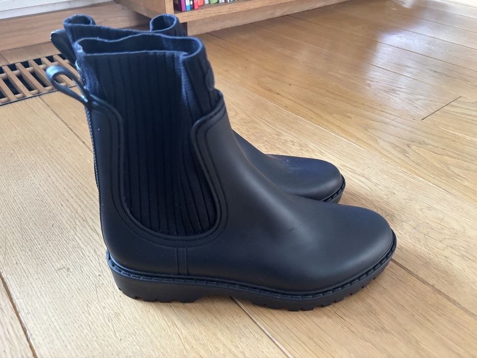 Nowe granatowe nieprzemakalne kalosze botki damskie Unisa roz.39 25,5