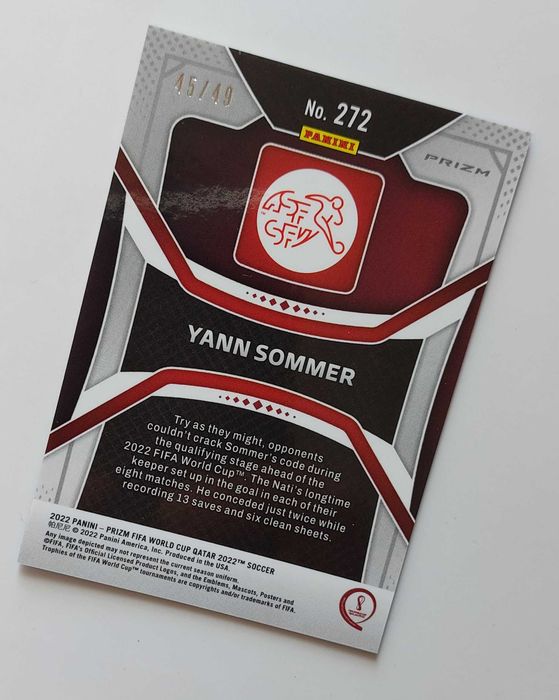 World Cup 2022 Prizm Yann Sommer #272 Breakaway Blue /49