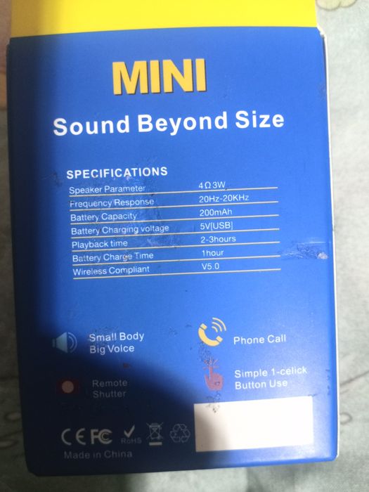 Mini coluna bluetooth