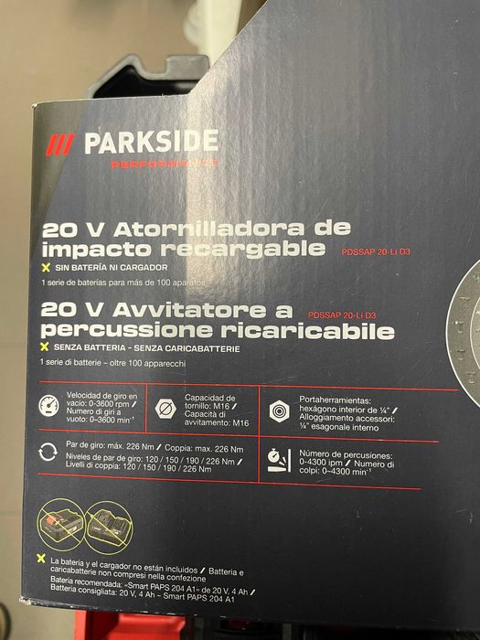 Aparafusadora de impacto parkside convertida 2 em 1