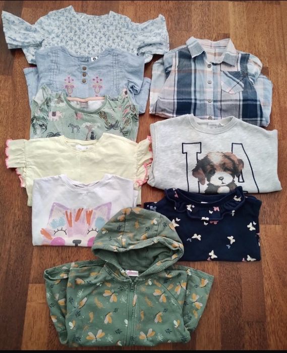 Mega zestaw markowych ubranek dla dziewczynki 98-110 cm