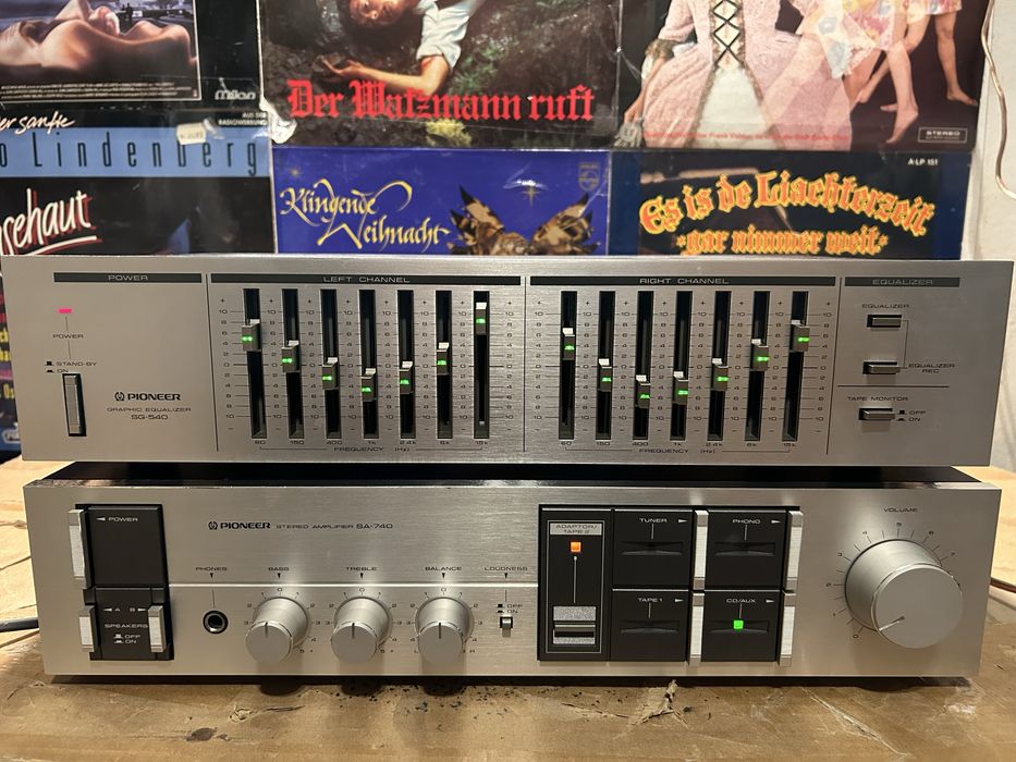 PIONEER SA-740, усилитель + эквалайзер SG-540 из Германии