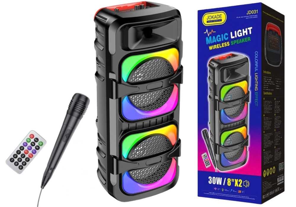 Głośnik Bluetooth Bezprzewodowy Przenośny JOKADE JD031 DUŻY Karaoke Czarny