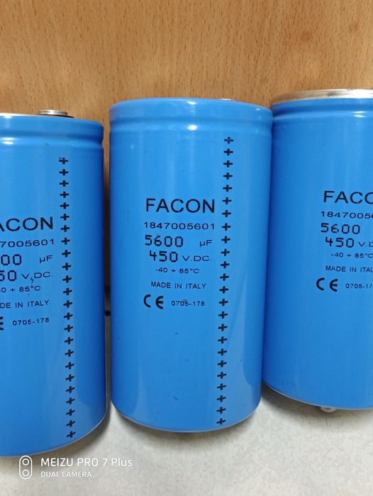 Электролитический конденсатор Facon 450VDC, 5600uf Италия.