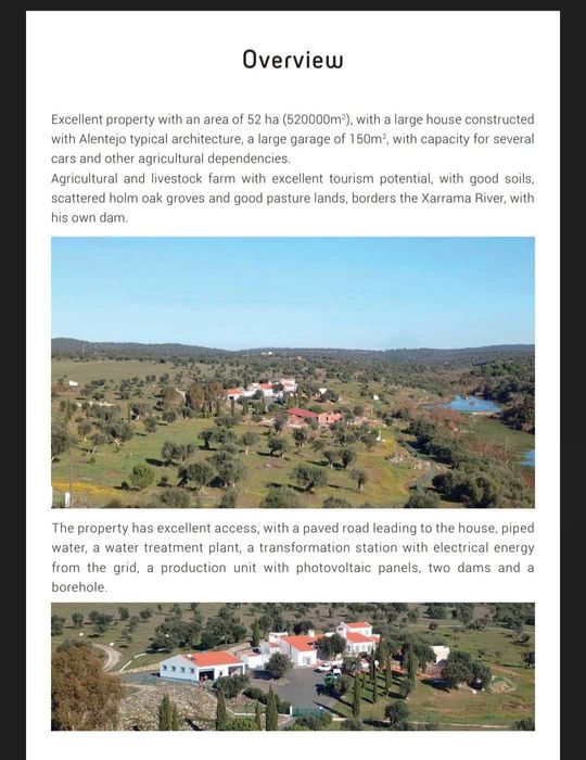 Herdade Alentejo com casa com piscina