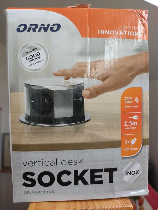 Tomada vertical Orno 4 entradas+ Usb