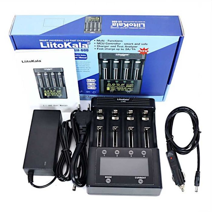 LiitoKala Lii-600 ładowarka i tester aku. AA, AAA, 18650, 21700 itp.