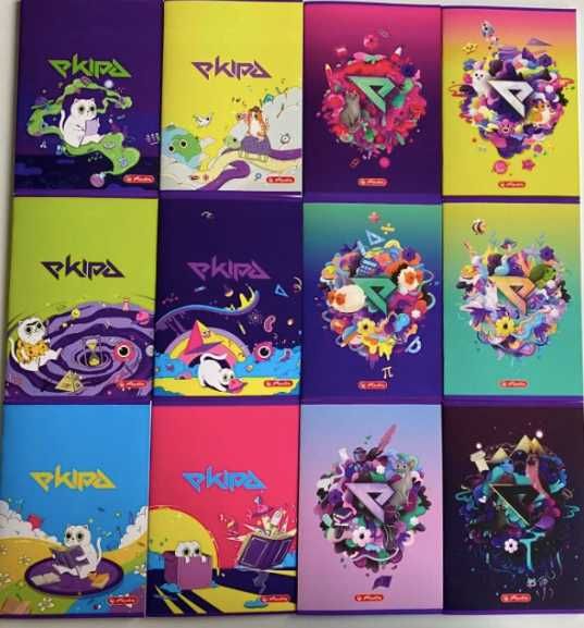 NOWE zeszyty Ekipa - zestaw zeszytów kratka - 12 sztuk