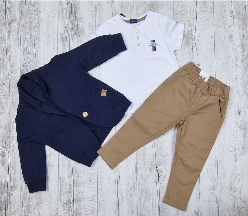Garnitur chlopiecy 92/98 bawełniany Marynarka, spodnie