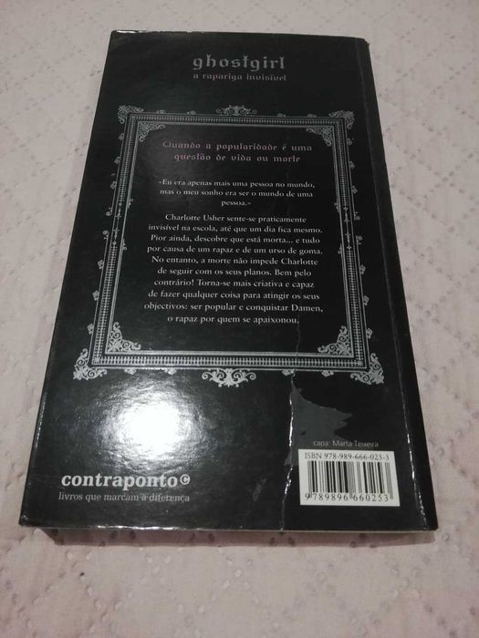 Livro"Ghostgirl-A Rapariga Invisível" Tonya Hurley