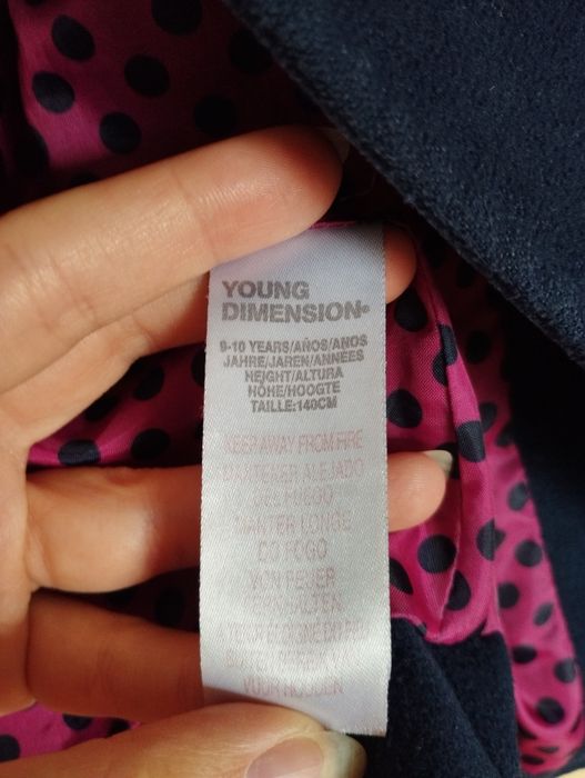 Young Dimension YD 140 krótki płaszczyk jesienny granatowy dwurzędowy
