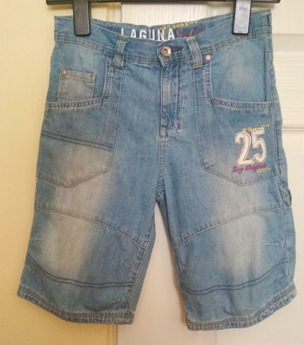 Krótkie spodenki jeansowe dla chłopca, Next, 9 lat, 134cm