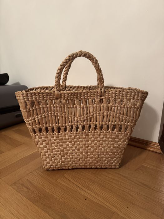 Соломʼяний кошик-сумка