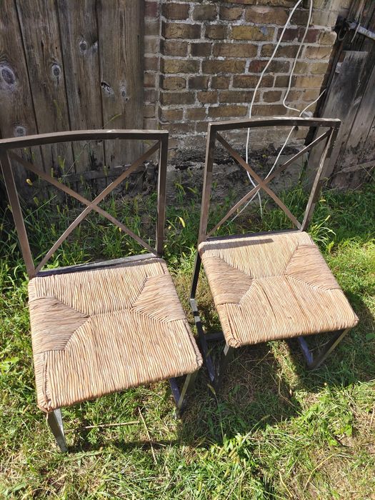 Krzesła metalowe 2 sztuki