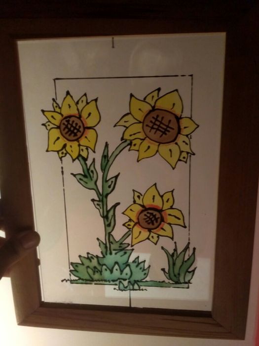 Obrazek na szkle 30cm w ramie