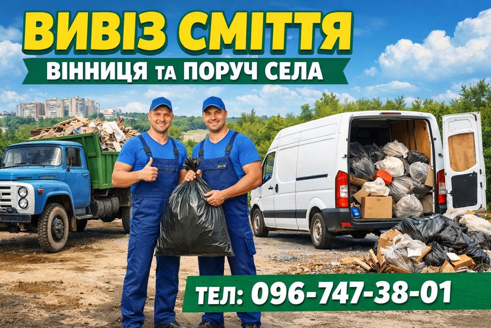 Вивіз сміття вивезення хламу дерева Вивоз мусора меблів грузчики