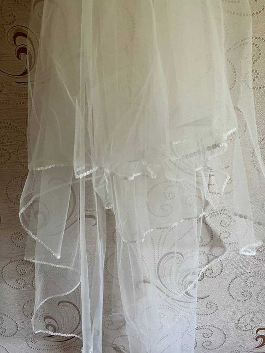 Свадебная фата, Весільна фата двух слойная, 2-х двухуровневая