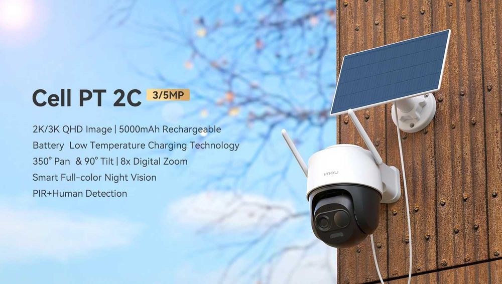 IМOU Cell PT 2C 5MP Wi-Fi акум. 5000 mAh Сонячна Панель Zoom 8х