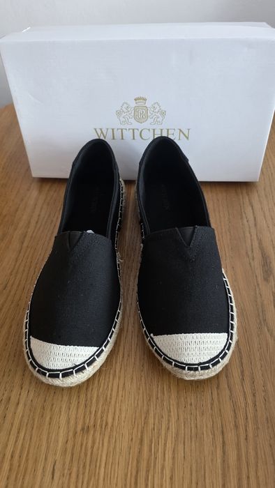 Espadryle męskie czarne -  Wittchen - nowe