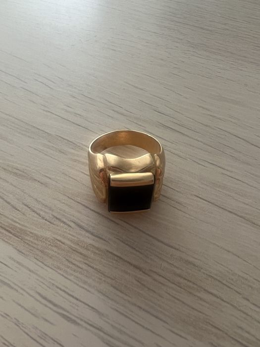 Sygnet onyks złoto 750